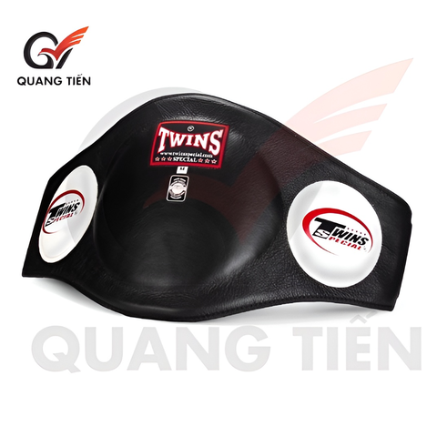 Đai bụng Twins Special Muay Thai Leather Belly Pad BEPL2 cao cấp chính hãng - Màu đen