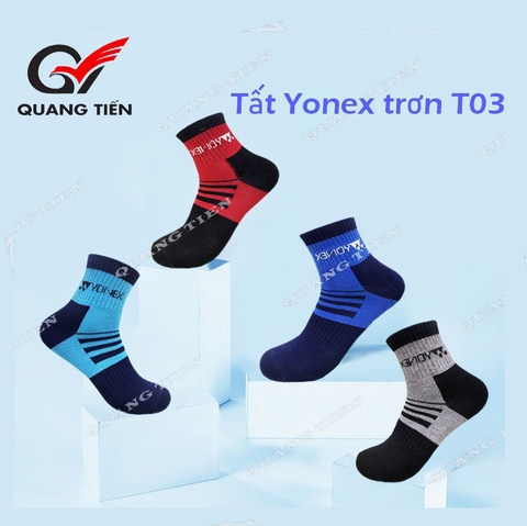 Tất thể thao dày dặn ấm cao cấp Tất Yonex trơn cổ cao - T03