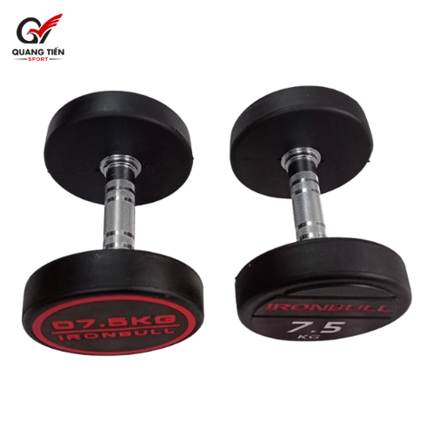 Tạ tay thép bọc cao su IronBull IR04 nhập khẩu 7.5kg ( giá 1 quả )