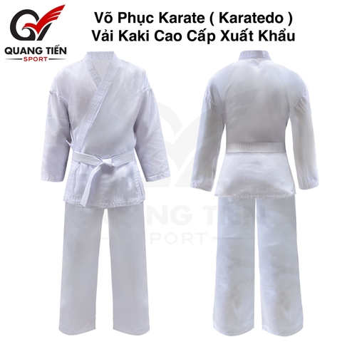 Võ phục Karate vải kaki cao cấp xuất khẩu