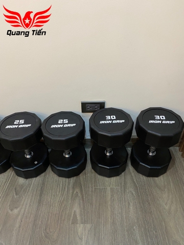 Tạ tay bọc cao su Iron Grip 30 kg (giá 1 quả)