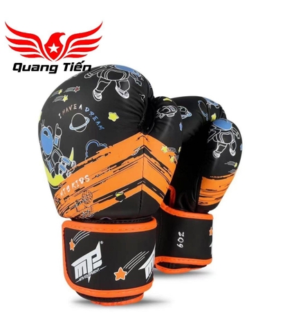 Găng tay boxing mini màu đen MTB trẻ em 6oz 6.0 new cá tính new 2025