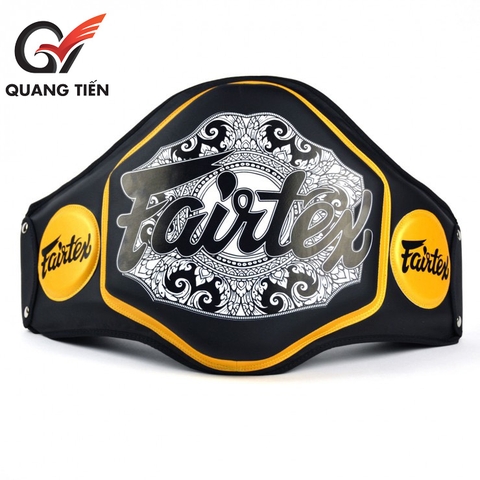 Đích bụng fairtex Microfiber Belly Pad cao cấp chính hãng ( đen vàng trắng )