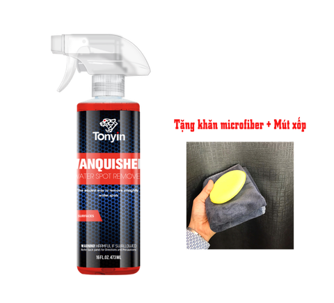Dung dịch tẩy ố mốc nước trên bề mặt mạ Crom xe ô tô Tonyin TN02/TM02 - 473ML