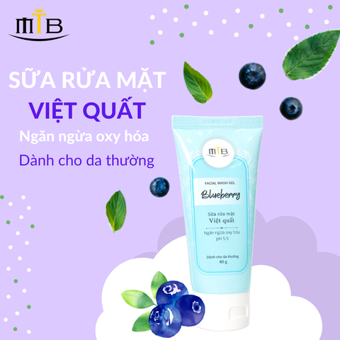 Sữa rửa mặt chiết xuất bluberry (Việt quất) MTB 80g