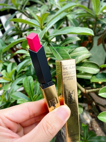 YSL Rouge Pur Couture The Slim 08 Contrary Fuchsia - MADE IN FRANCE.