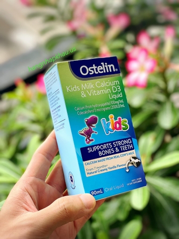 Ostelin Kid Milk Calcium & Vitamin D3 Liquid (90ml) - MADE IN AUSTRALIA.