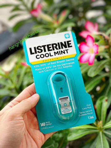 Xịt thơm miệng Listerine Cool Mint (7.7ml) - MADE IN USA.