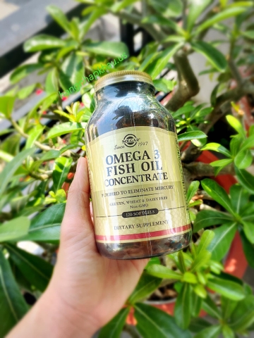 Dầu cá Omega3 - Loại bỏ hoàn toàn thủy ngân và chất độc hại (120 viên) - MADE IN USA.