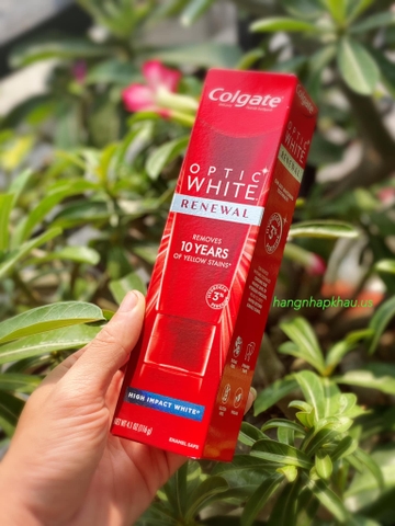 Kem đánh răng Colgate Optic White Renewal (116g) - MADE IN USA.