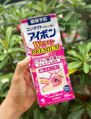 Nước rửa mắt Eyebon W Vitamin Kobayashi Premium (500ml) - MADE IN JAPAN.