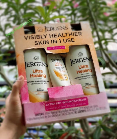 Bộ 3 sữa dưỡng thể Jergens Ultra Healing - MADE IN USA.