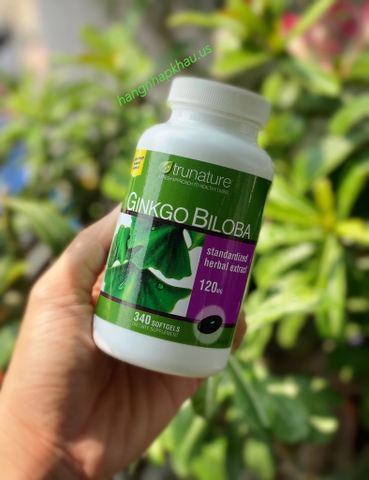 Bổ não Trunature Ginkgo Biloba with Vinpocetine (340viên) - MADE IN USA.