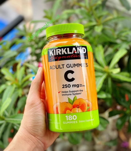 Kẹo dẻo bổ sung Vitamin C Kirkland Adult Gummies C 250mg (180 viên) - MADE IN USA.
