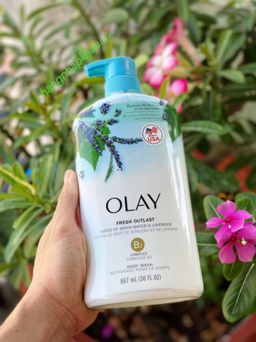 Sữa tắm Olay Fresh Outlast Birch Water & Lavender (887ml) - MADE IN USA.