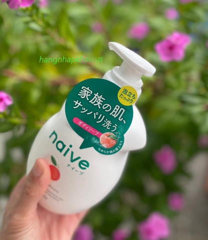 Sữa tắm Naive Kracie tinh chất lá Đào tươi 530ml - MADE IN JAPAN.