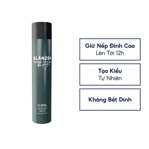 Gôm xịt tóc giữ nếp Glanzen Prime Floral 380ml