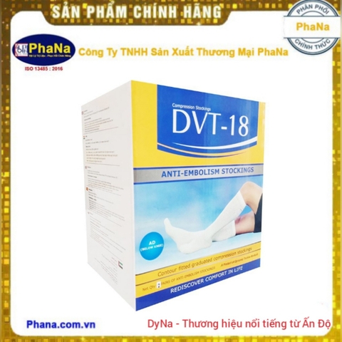 Vớ y khoa tĩnh mạch sâu cao cấp | Vớ phòng huyết khối DVT 18 AD-Tới đầu gối (Hàng nhập Ấn Độ)