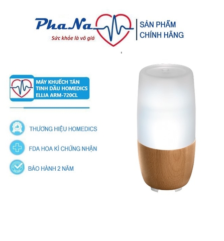 Máy phun sương khuếch tán tinh dầu công nghệ siêu âm điều khiển từ xa HoMedics Ellia ARM-720CL