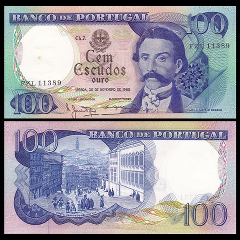 100 escudos Portugal 1965