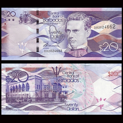 20 dollars Barbados 2013