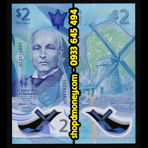 2 dollars Barbados 2022