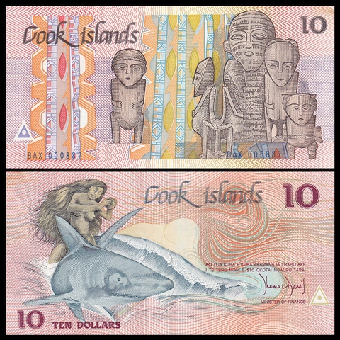 10 dollars Cook Islands 1987