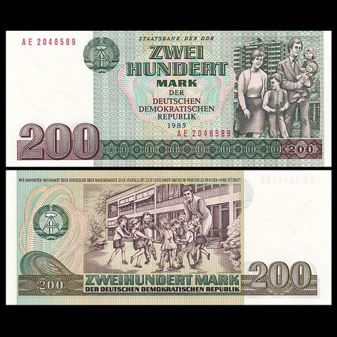 200 mark Democratic Republic Germany - Đông Đức 1985