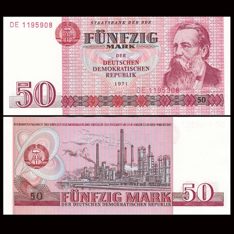 50 mark Democratic Republic Germany - Đông Đức 1971