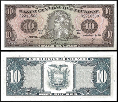 10 sucres Ecuador 1988