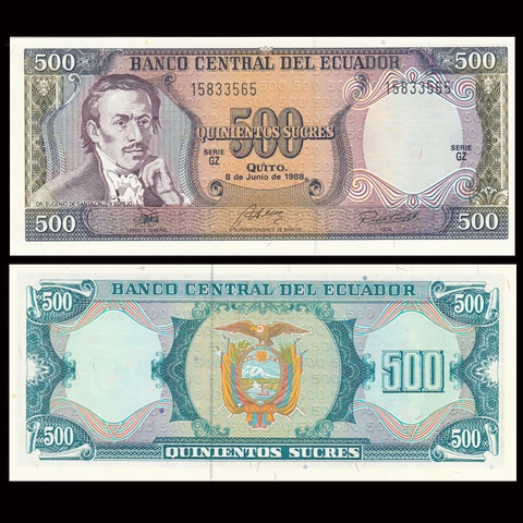 500 sucres Ecuador 1988