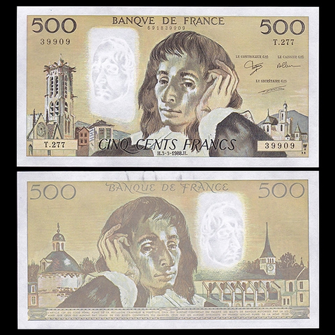 500 francs France 1988