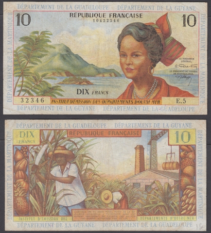 10 francs French Antilles 1963