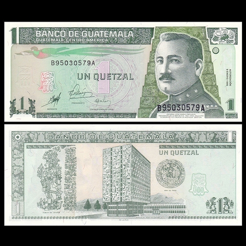 1 quetzal Guatemala 1998