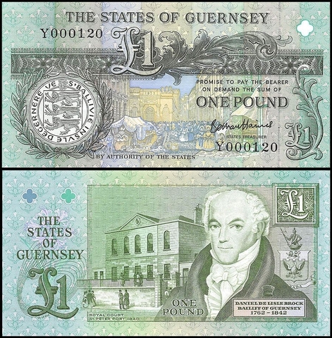 1 pound Guernsey 1991