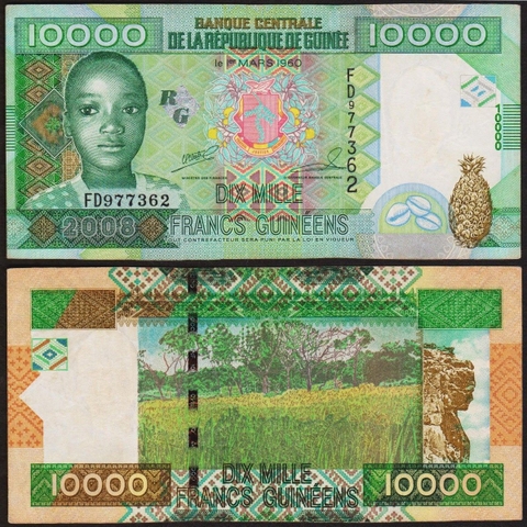 10000 francs Guinea 2008