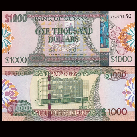 1000 dollars Guyana 2011