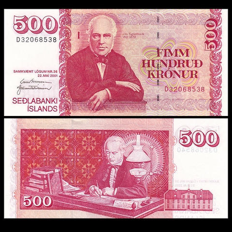 500 kronur Iceland 2001