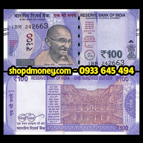100 rupees Ấn Độ 2019