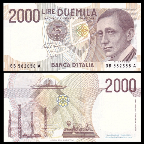 2000 lire Italy 1990