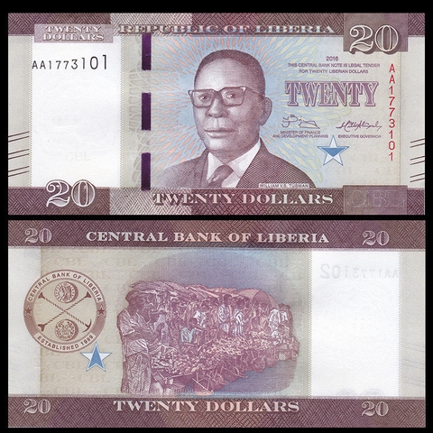 20 dollars Liberia 2017