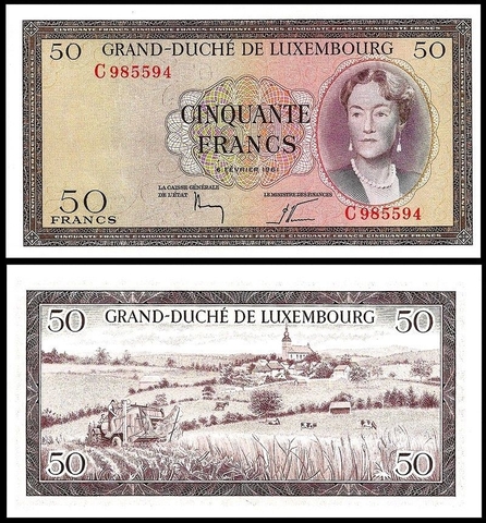 50 francs Luxembourg 1961