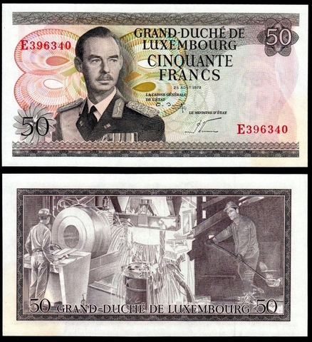 50 francs Luxembourg 1972