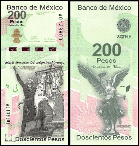 200 pesos Mexico 2008 kỉ niệm 200 năm độc lập