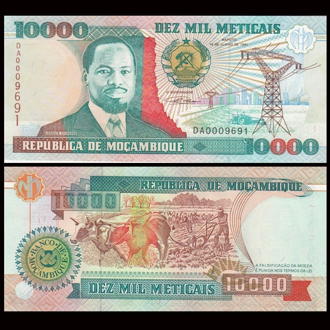 10000 meticais Mozambique 1991