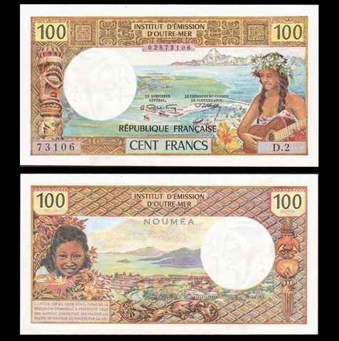 100 francs New Caledonia 1971