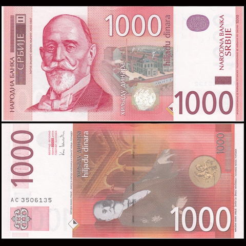 1000 dinara Serbia 2003