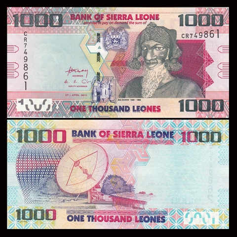 1000 leones Sierra Leones 2010