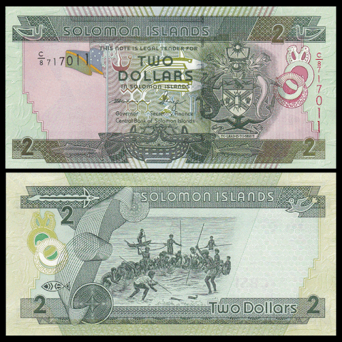 2 dollars Solomon Islands 2011