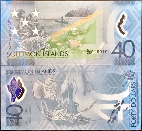 40 dollars Solomon Islands 2018 polymer kỉ niệm 40 năm độc lập